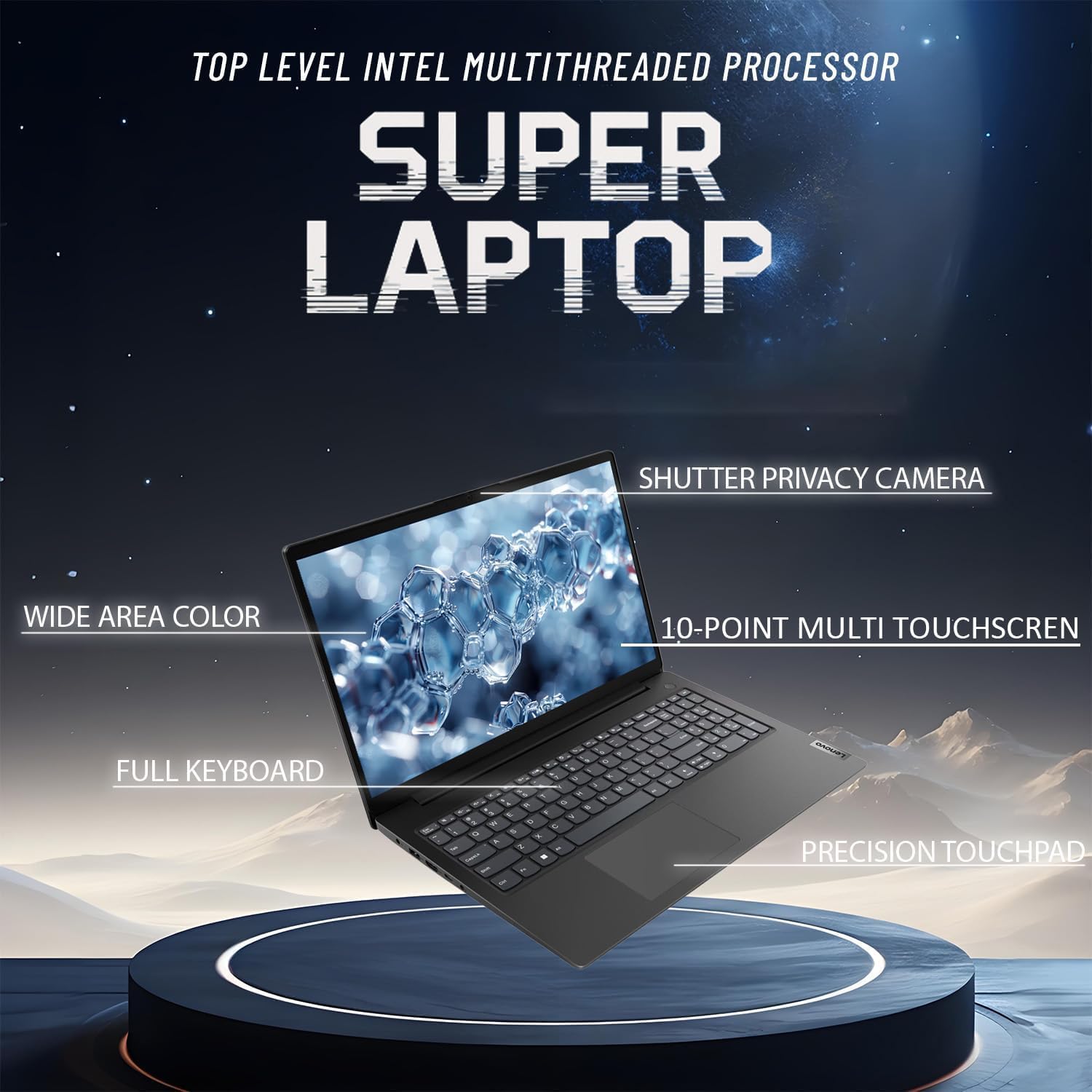 Lenovo IdeaPad Business Laptop, 15.6' FHD Touchscreen Display, Intel 13th 10-Core i5 CPU (Up to 4.6 GHz), 16GB RAM, 1TB SSD, Copilot AI Ready, Wi-Fi 6, Windows 11 Pro with Microsoft Office, WOWPC USB
