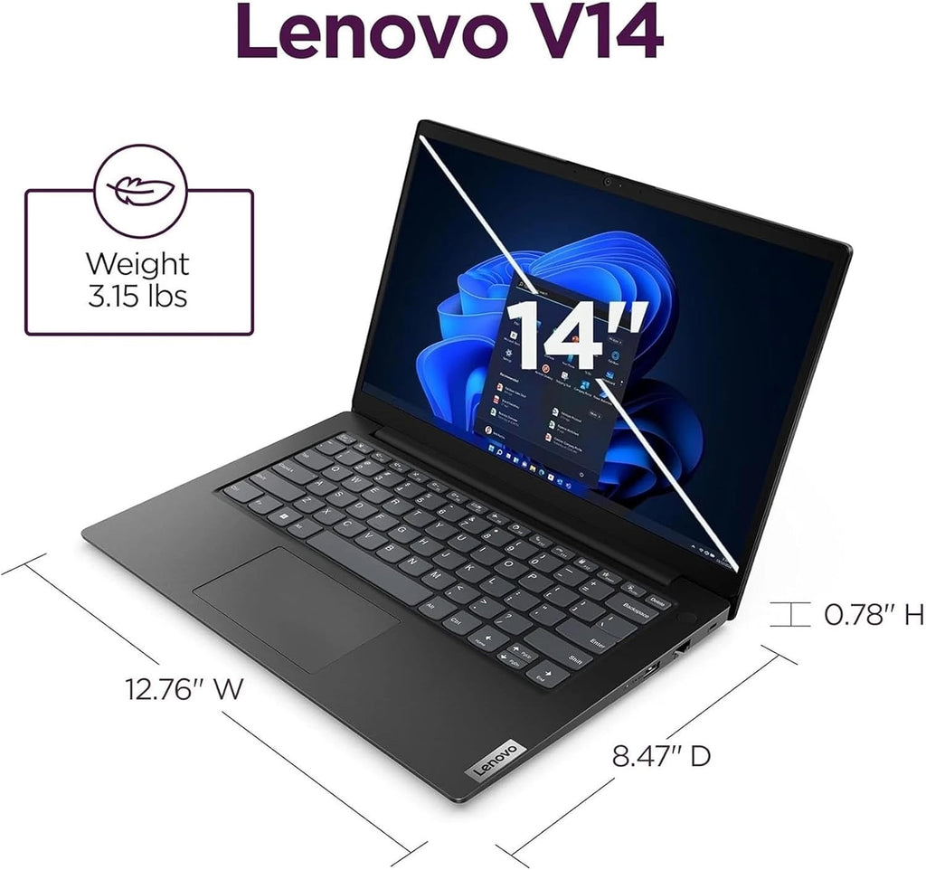 Lenovo 14 G4 FHD Upgraded Laptop, Intel Core i7-13620H(10-Core) CPU, 8GB RAM|256GB SSD| Windows 11| Portable| Wi-Fi 6| RJ-45| Long Battery Life| for Business/Home/Office/Online Learning | RK Bundle