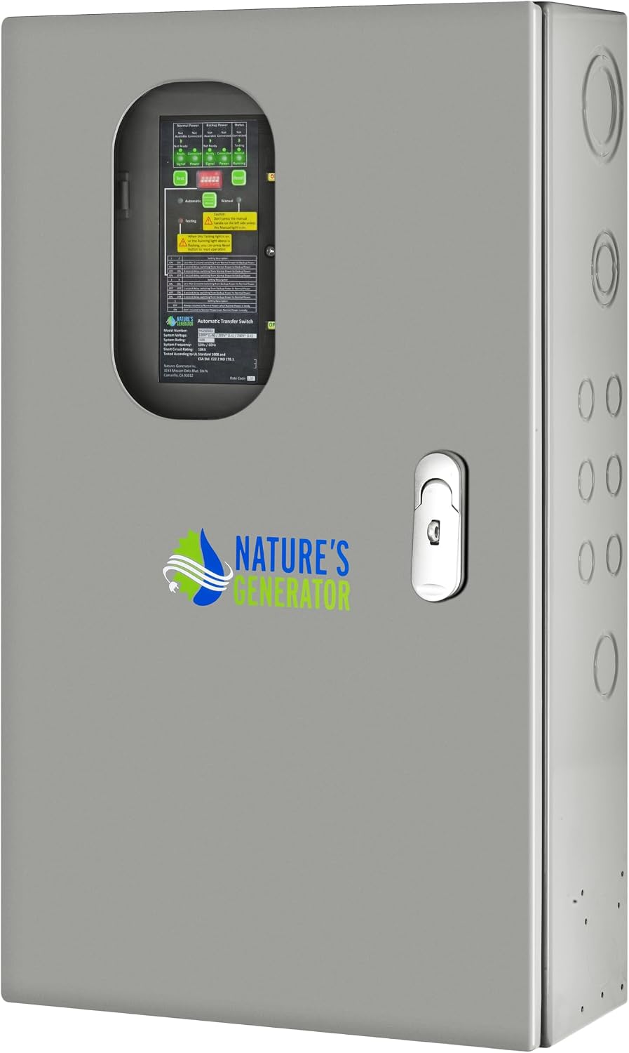 Nature's Generator Pre-Wired Automatic Transfer Switch 120V/240V 50A 12 Circuits