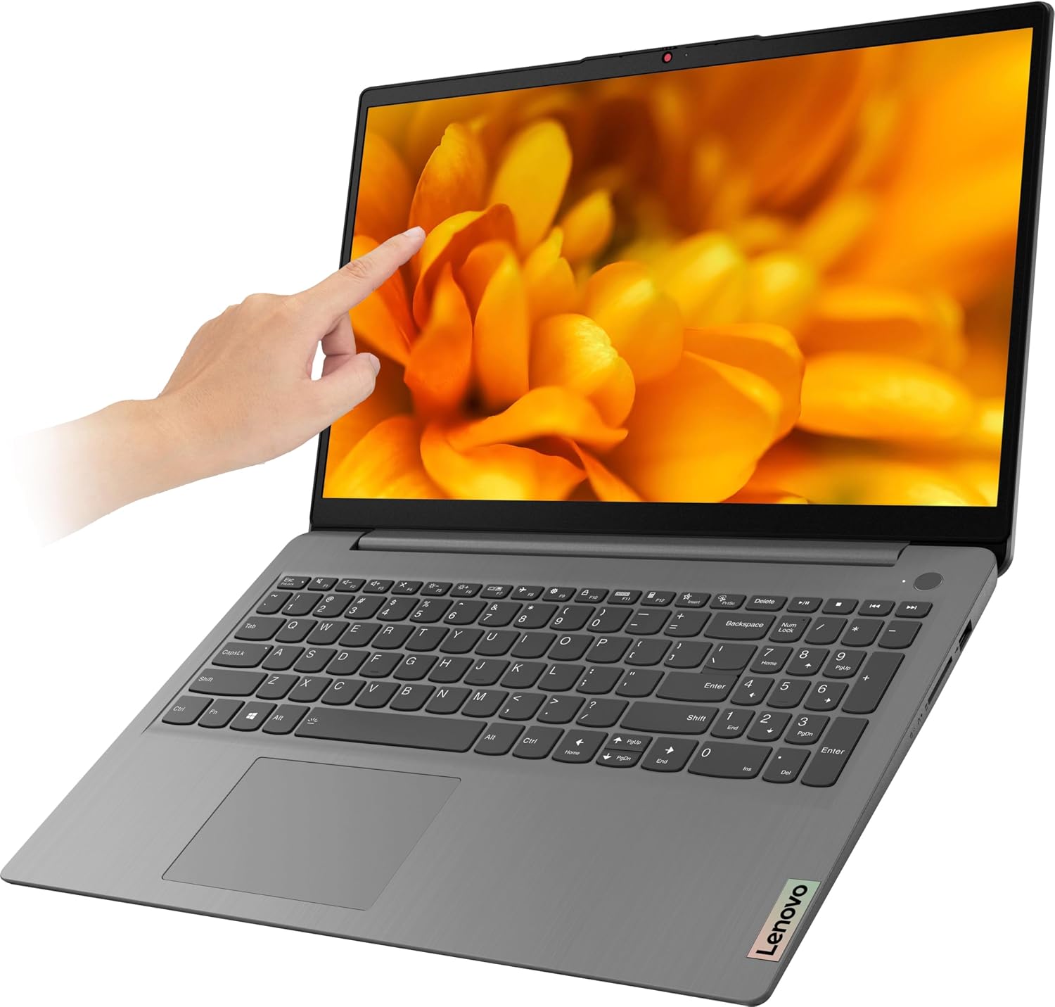 Lenovo IdeaPad 3 15.6' FHD Touchscreen Laptop (16GB RAM, 256GB SSD, Intel Core i3 (> i5-1035G7)) Narrow Bezel, Webcam, 12-Hr Long Battery Life, NumPad, IST SD, Win 11 Home in S, Home & School - Grey