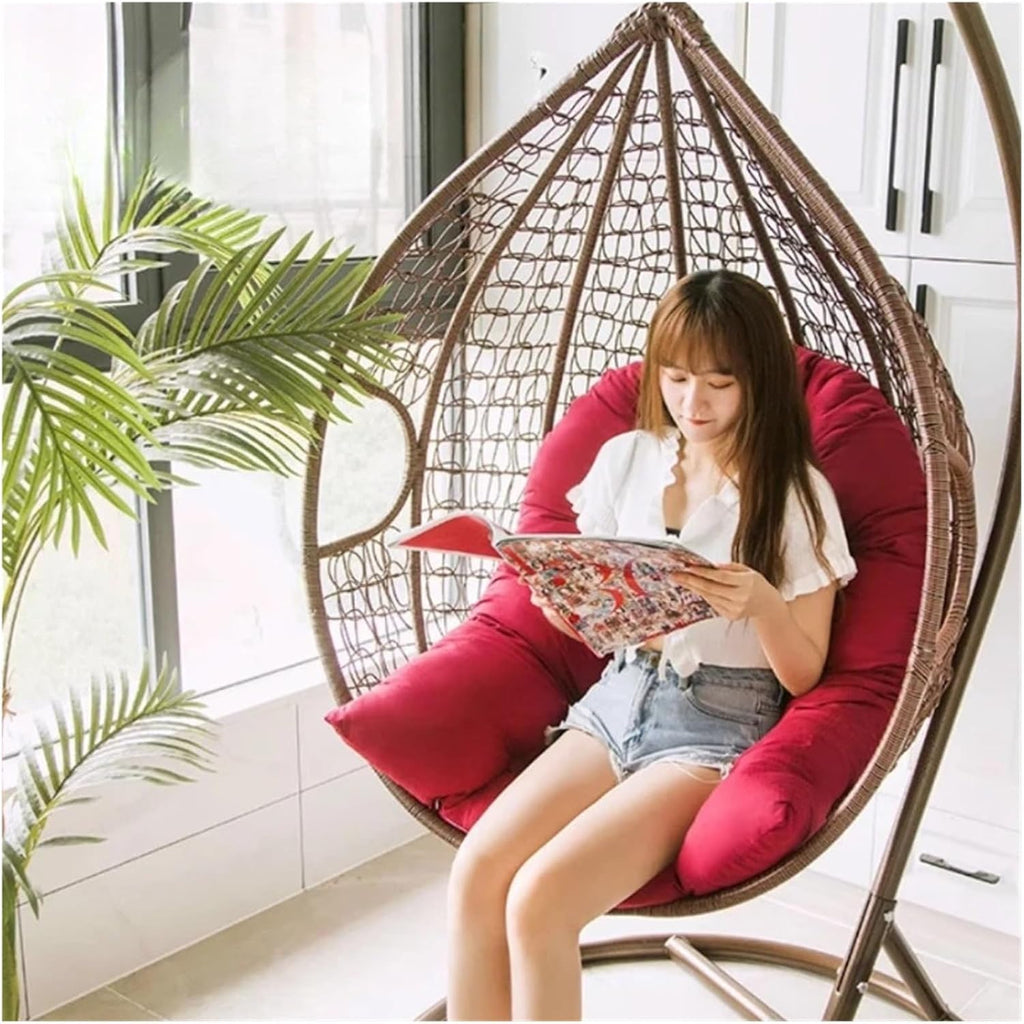 Egg Chair Cushion Hanging Basket Cushion,Swing Seat, Indoor and Outdoor Rocking Chair Pad for Hanging Chairs(Light Grey)