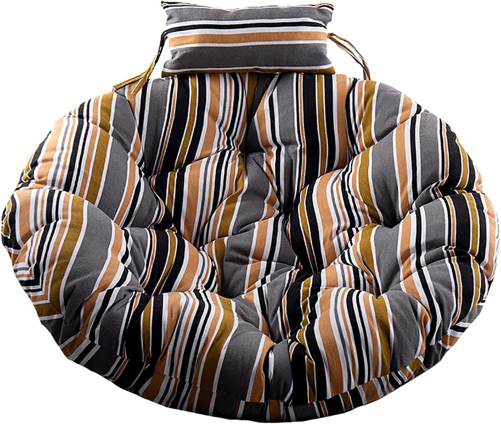 Papasan Chair Cushion Thick Comfortable and Oversized Egg Rocking Chair Cushion Round Indoor Hanging Egg Chair Cushions Swing Chair Cushion Without Chair (E 120cm/47.24in)