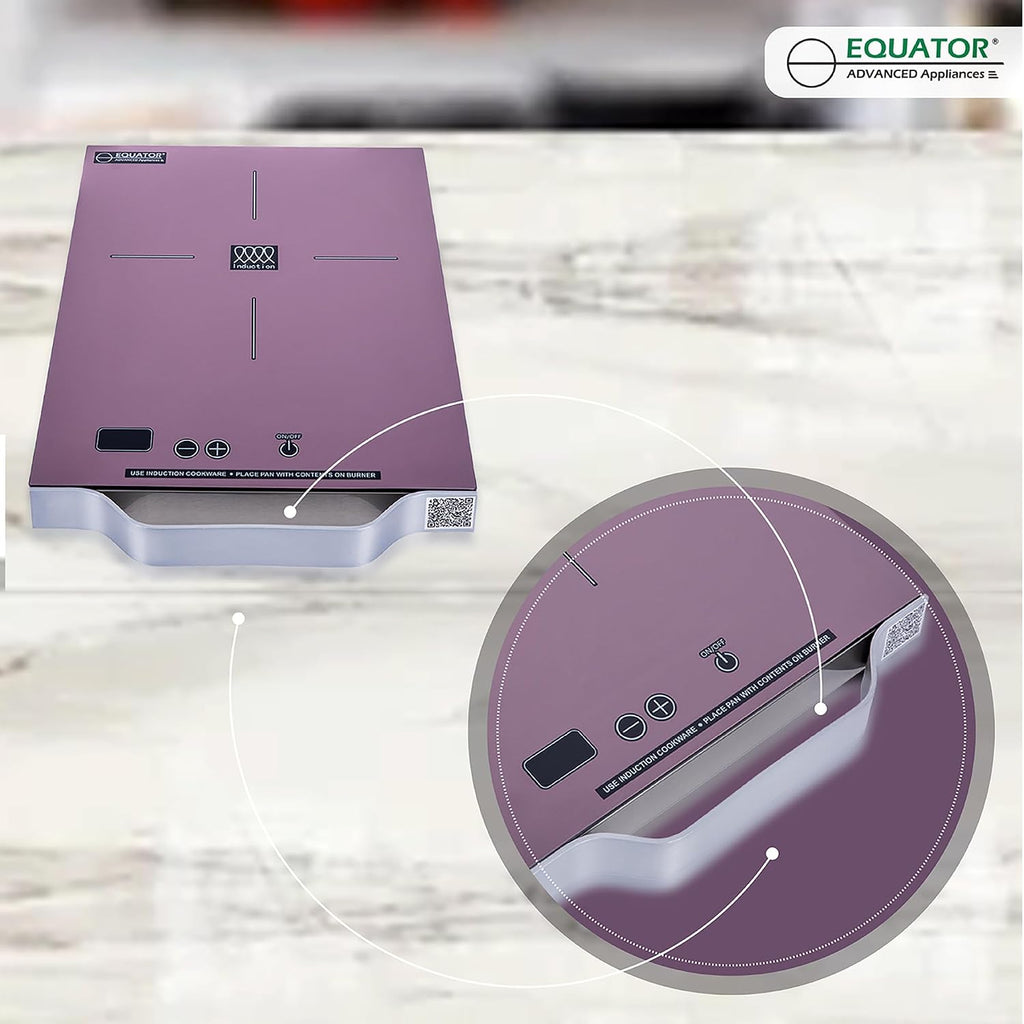 Equator 11' Portable One-Burner Induction Cooktop LIGHT AlumInum Handle 110V