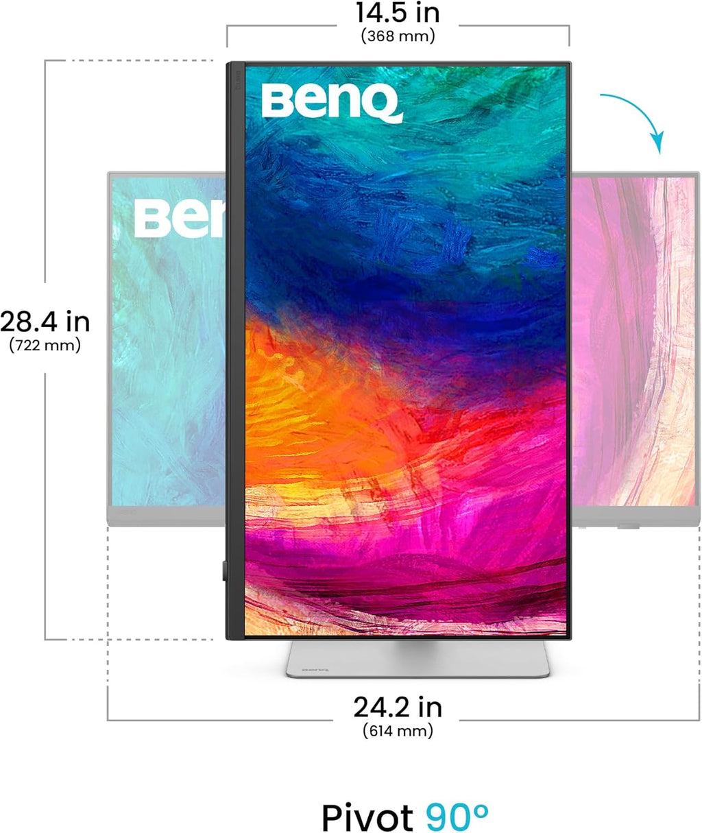 BenQ PD2730S 27' 5K 218 PPI Mac Monitor, 90W Thunderbolt 4, 98% P3, Uniformity, 2000:1 Contrast, Nano Matte Panel, Daisy Chain, KVM, Height Adjustable, for 3D Artists, VFX Animators, Game Designers