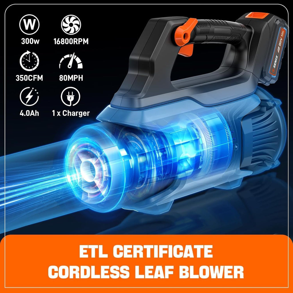 SENIX 22' Self-Propelled Gas Lawn Mower | X2 20V String Trimmer, Leaf Blower, and Hedge Trimmer [4-Piece Set], Includes 2 Batteries & Battery Charger