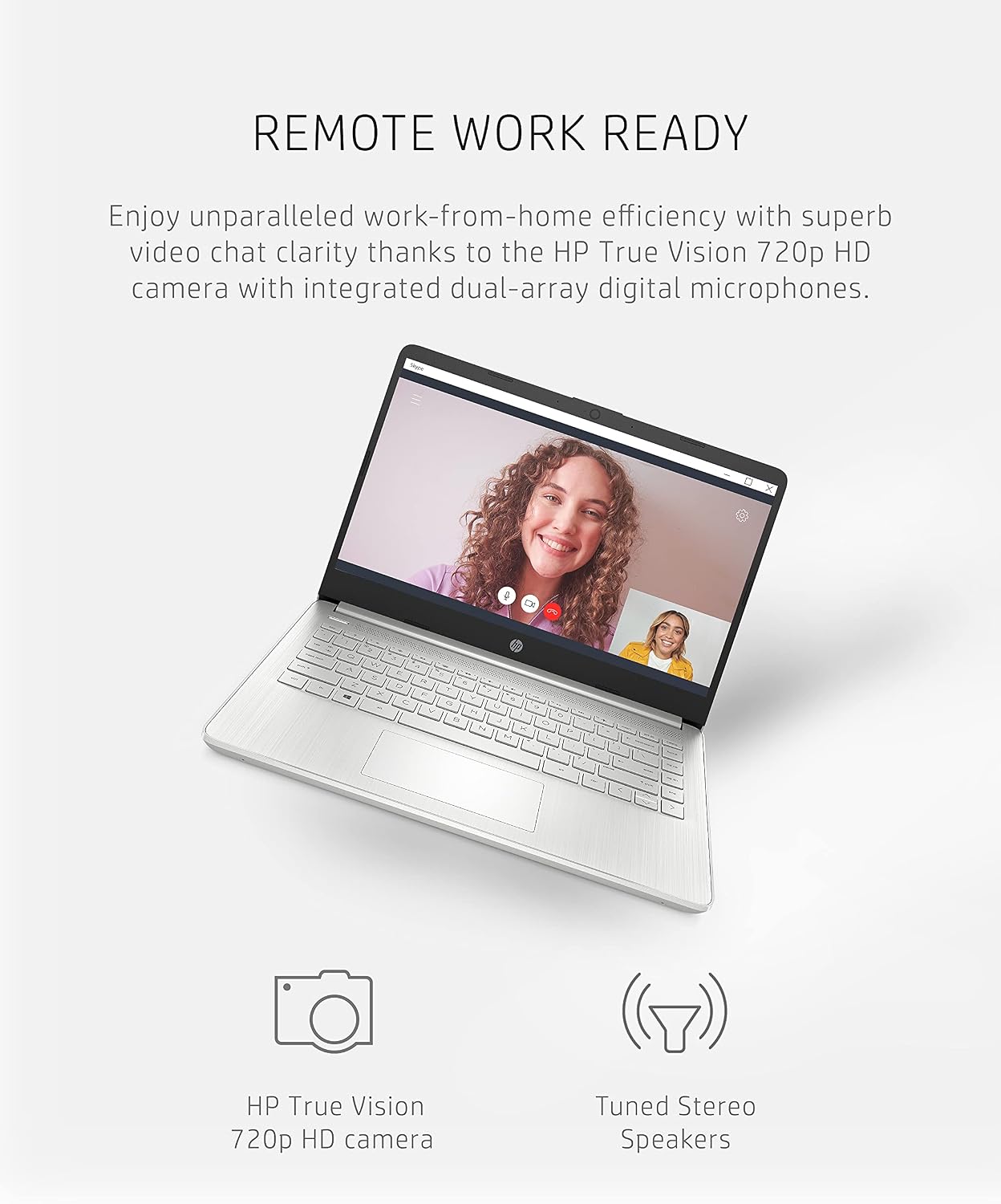 HP 14 Laptop, AMD Ryzen 5 5500U, 8 GB RAM, 256 GB SSD Storage, 14-inch Full HD Display, Windows 10 Home, Thin & Portable, Micro-Edge & Anti-Glare Screen, Long Battery Life (14-fq1021nr, 2021)