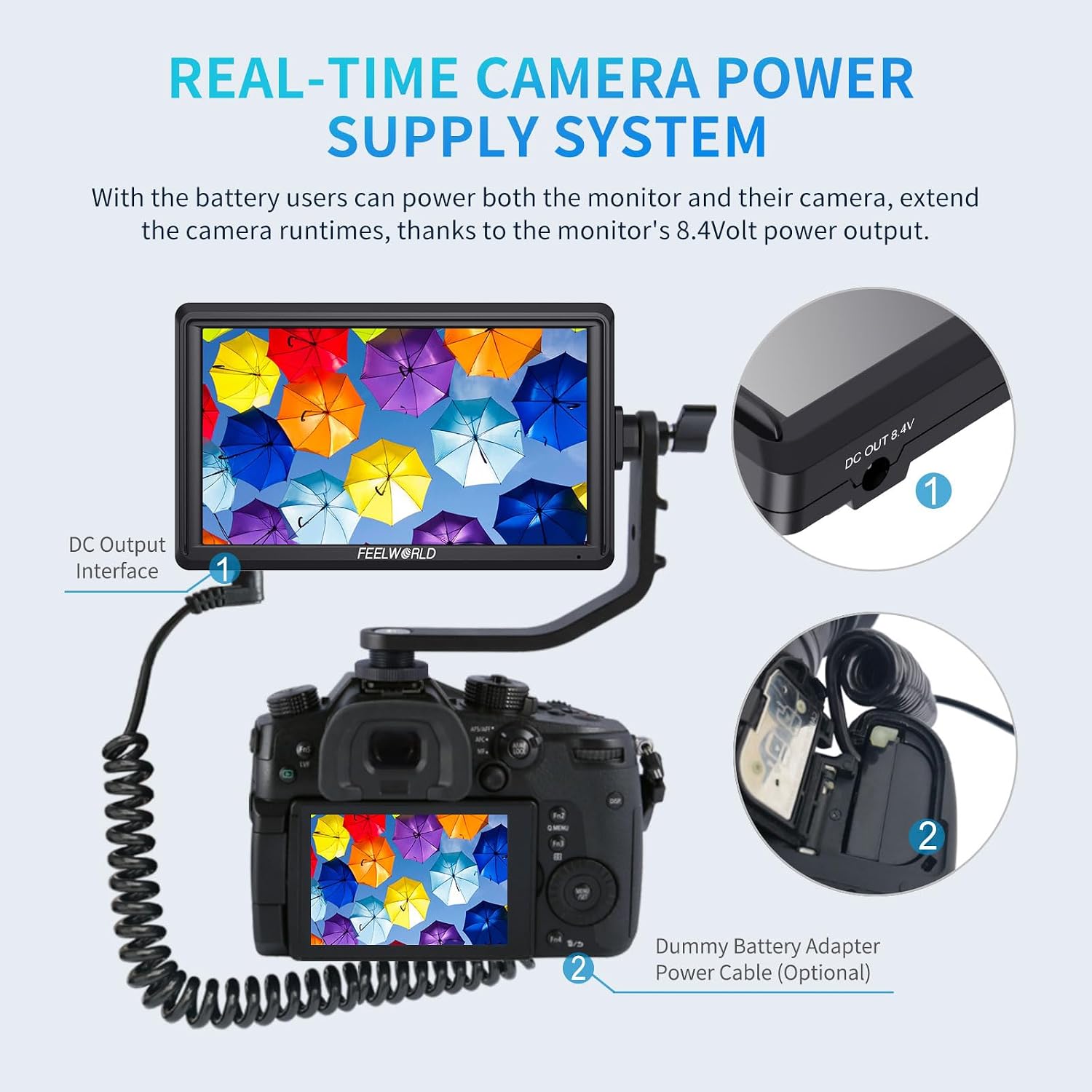 FEELWORLD FW568 6 inch FHD 450nit DSLR Camera Field Monitor with Waveform LUTs Video Peaking Focus Assist 1920x1080 IPS 4K HDMI Professional Video Accessories
