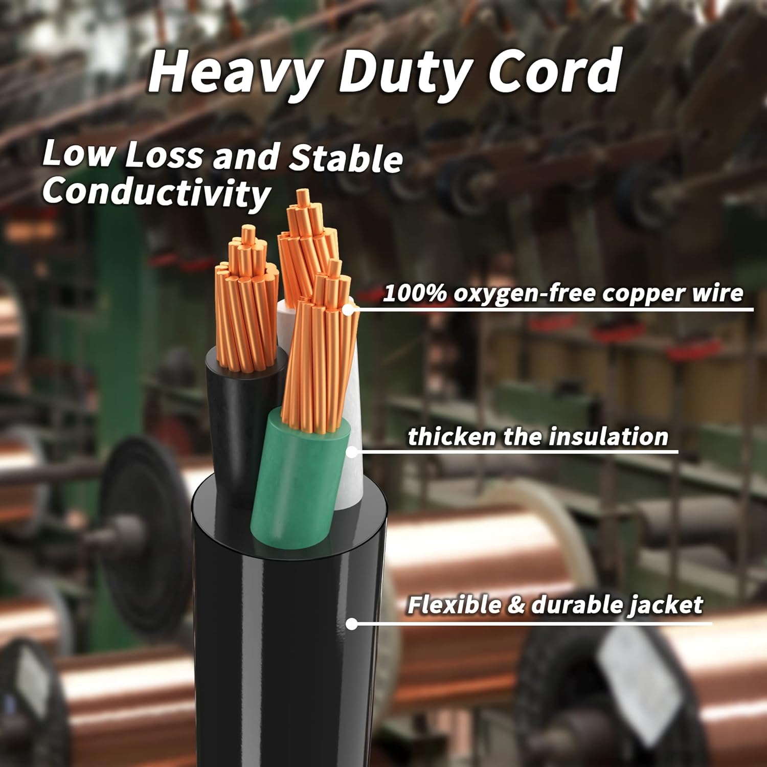 PlugSaf 100 FT 30 Amp RV Extension Cord Outdoor with Grip Handle, Flexible Heavy Duty 10/3 Gauge STW RV Power Cord Waterproof with Cable Organizer, NEMA TT-30P to TT-30R, Black-Green, ETL Listed