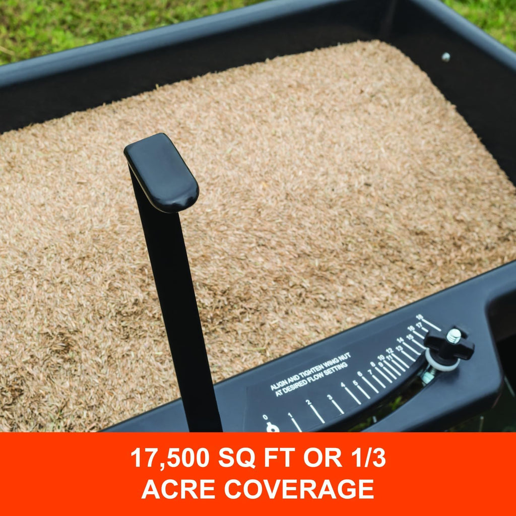 Agri-Fab 45-0543-AMZ 100 lb. Tow-Behind Lawn & Garden Spiker/Seeder/Drop Spreader for Seed,Fertilizer, Salt, Ice Melt; Designed to Pull Behind Lawn & Garden Tractors