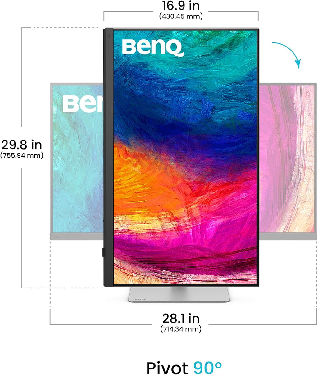 BenQ PD3226G 32' 4K UHD (3840x2160) 144Hz Monitor for Designers, IPS, 95% P3, 100% sRGB, 90W Thunderbolt 4, Software Calibration, KVM, Daisy Chain, Reflection-Free Nano Matte Panel, Height Adjustable