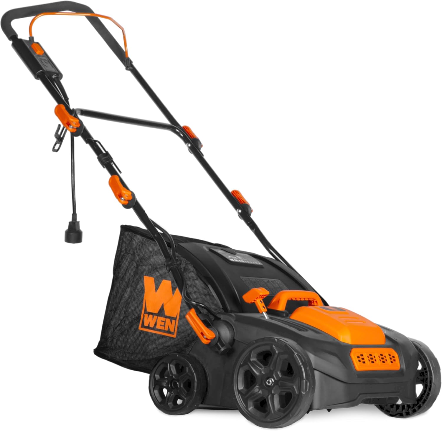 Wen 15-Inch 15-Amp 2-in-1 Electric Dethatcher and Scarifier with Collection Bag (DT1526)