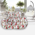 Double People Swing Chair Cushion, Washable Hanging Egg Chair Replacement Cushions, 2 Seater Waterproof Hanging Hammock Chair Seat Pads with 2 Detachable Pillow for Outdoor & Indoor