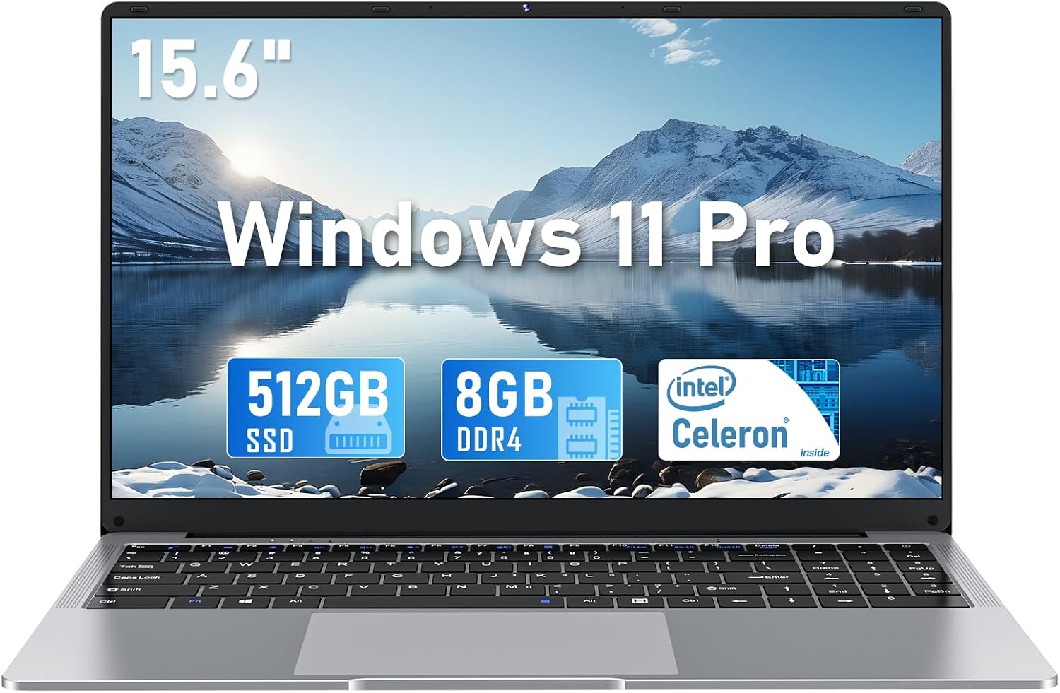 Laptop Computer, 15.6 Inch Lap Top PC 2026, Window 11 Pro, 8GB RAM 512GB SSD, N4000 Processor, FHD Display 1920*1080P, WIFI5, BT4.2, Thin & Light, 5000mAh Battery, HDMI, for Study Office Business