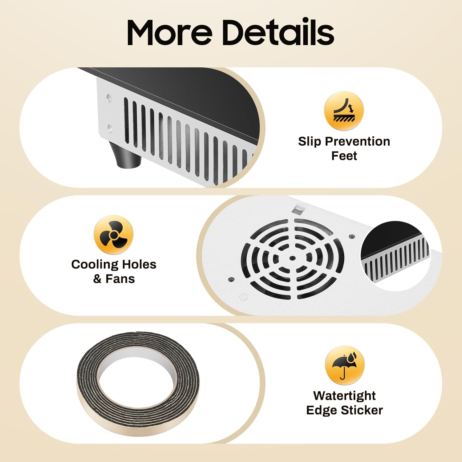 4 Burner Electric Cooktop Countertop Built-in Cooktop 3000W 110V 24' Portable Electric Ceramic Stove Sensor Touch Control Hot Plate Stove with 9 Heating Level, Child Safety Lock and Timer