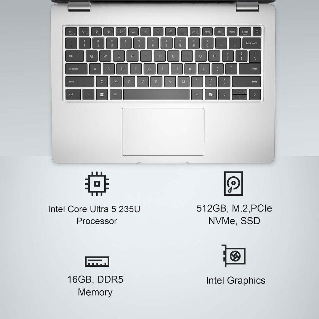 Dell Pro 14 (Next Gen Latitude 5450) Business Laptop (14' FHD+ Anti-Glare, Intel 12-Core Ultra5 235U, 16GB DDR5, 512GB SSD), 1080p Webcam, Backlit, Thunderbolt 4, Wi-Fi 6E, Win 11 Pro, Silver, PC14250