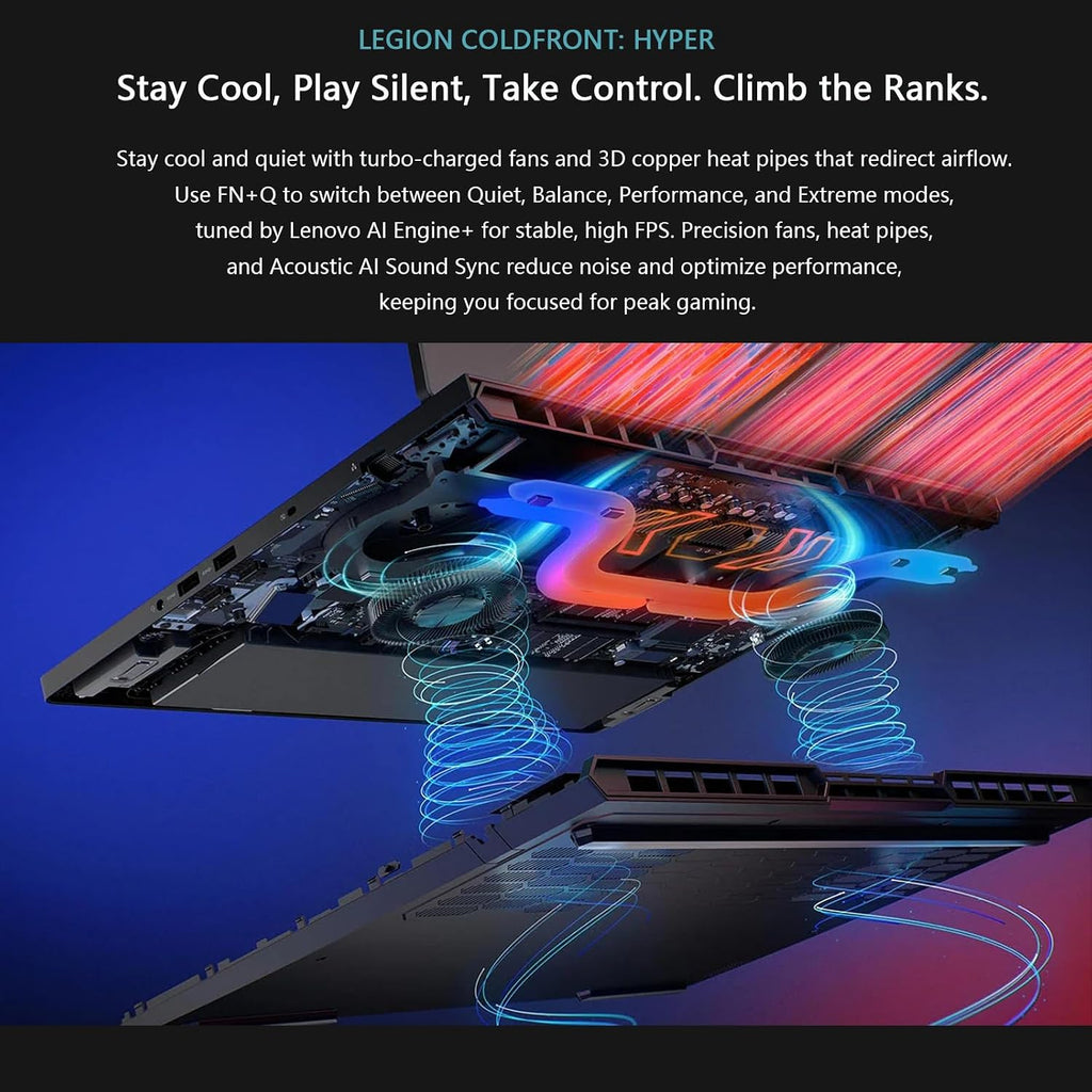 Lenovo Legion Pro 5i Gen 10 Gaming Laptop, GeForce RTX 5070 Ti GDDR7, Intel U9 275HX (24-Core), 16' WQXGA 500Nits Display, Backlit KB, AI Engine+, Wi-Fi 7, Win 11 Pro, Accessories, 32GB DDR5, 2TB SSD