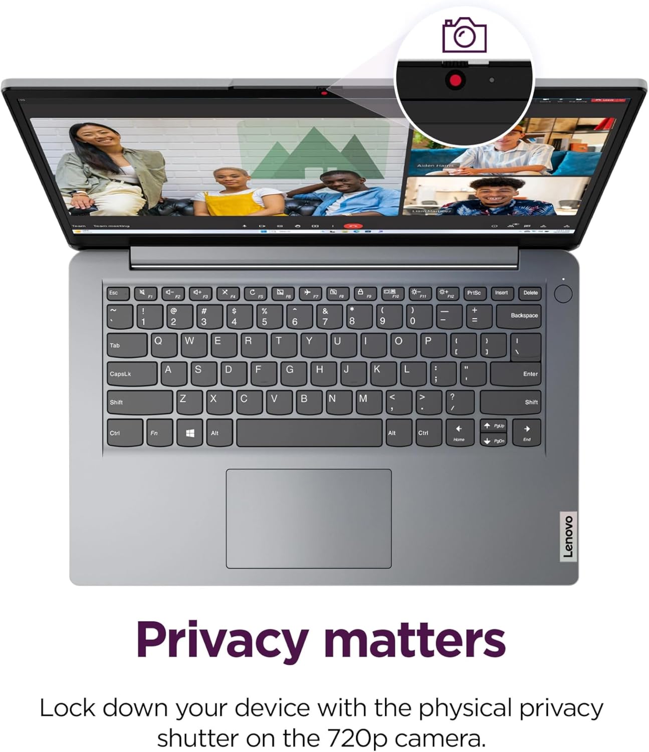 Lenovo IdeaPad 1i Laptop with Office 365 Home and Business • 128GB SSD • 4GB RAM • Intel Core • 14 Anti-Glare Screen • WiFi-6 • 11HR Battery • Windows 11 no Mouse