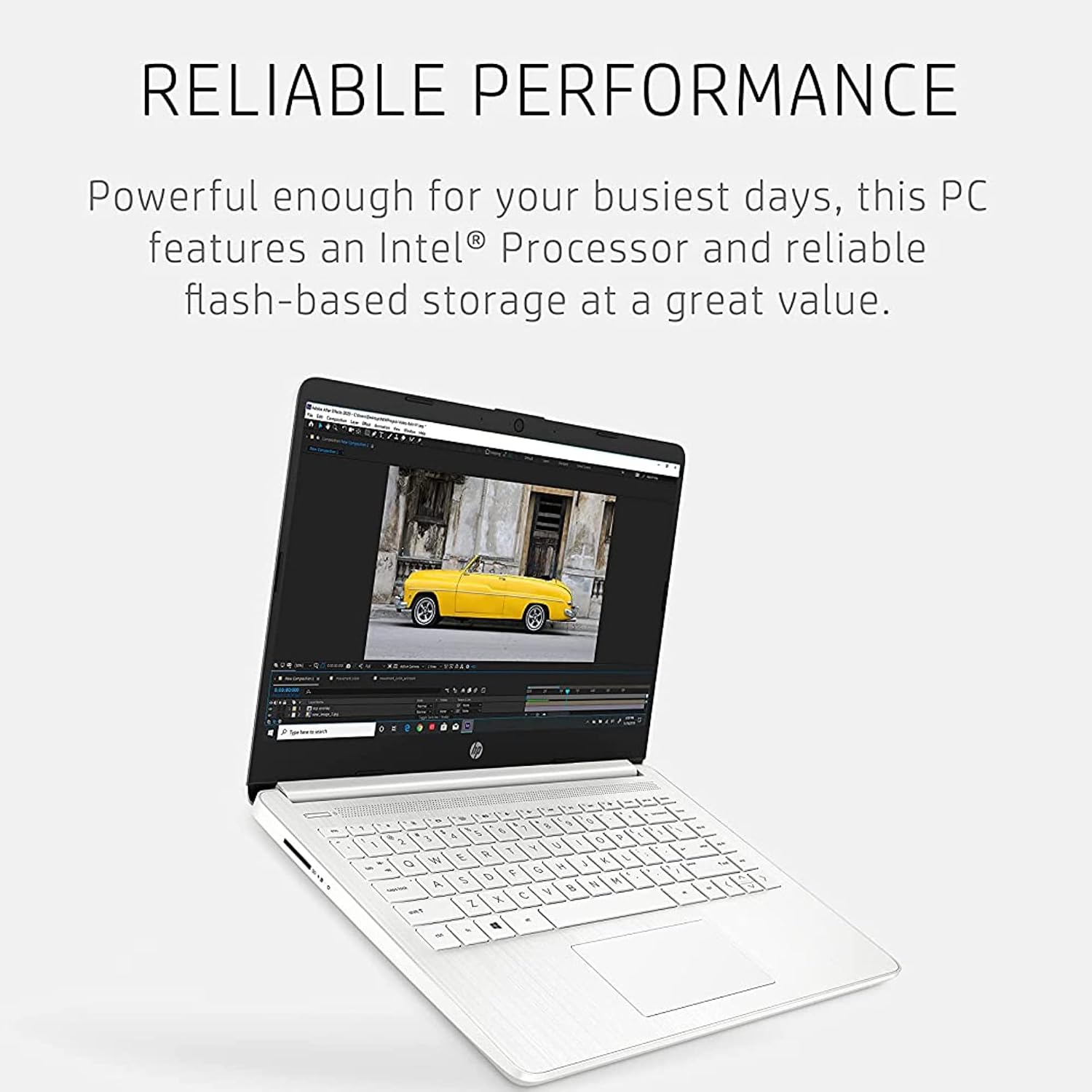 HP Latest Stream 14' HD Laptop, Intel Celeron Processor, 4GB Memory, 64GB eMMC Storage, Fast Charge, HDMI, Up to 11 Hours Long Battery Life, Office 365 1-Year, Win 11 S, Microfiber Bundle, White