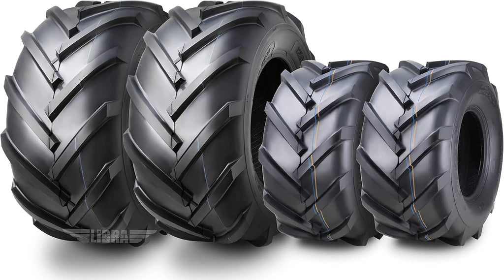 WANDA Set 4 18X8.5-8 & 23X10.5-12 Lawn Mower Agriculture Farm Tractor Tires Super Lug 4 Ply-13079/13075