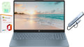 HP 15.6' LED Laptop Computer, 16GB RAM 640GB Storage (128GB UFS+512GB Docking Set), Quad-Cores Intel Pentium, Windows 11 S with 1-Year Microsoft Office 365 Included, PLUSERA Earphones, Moonlight Blue