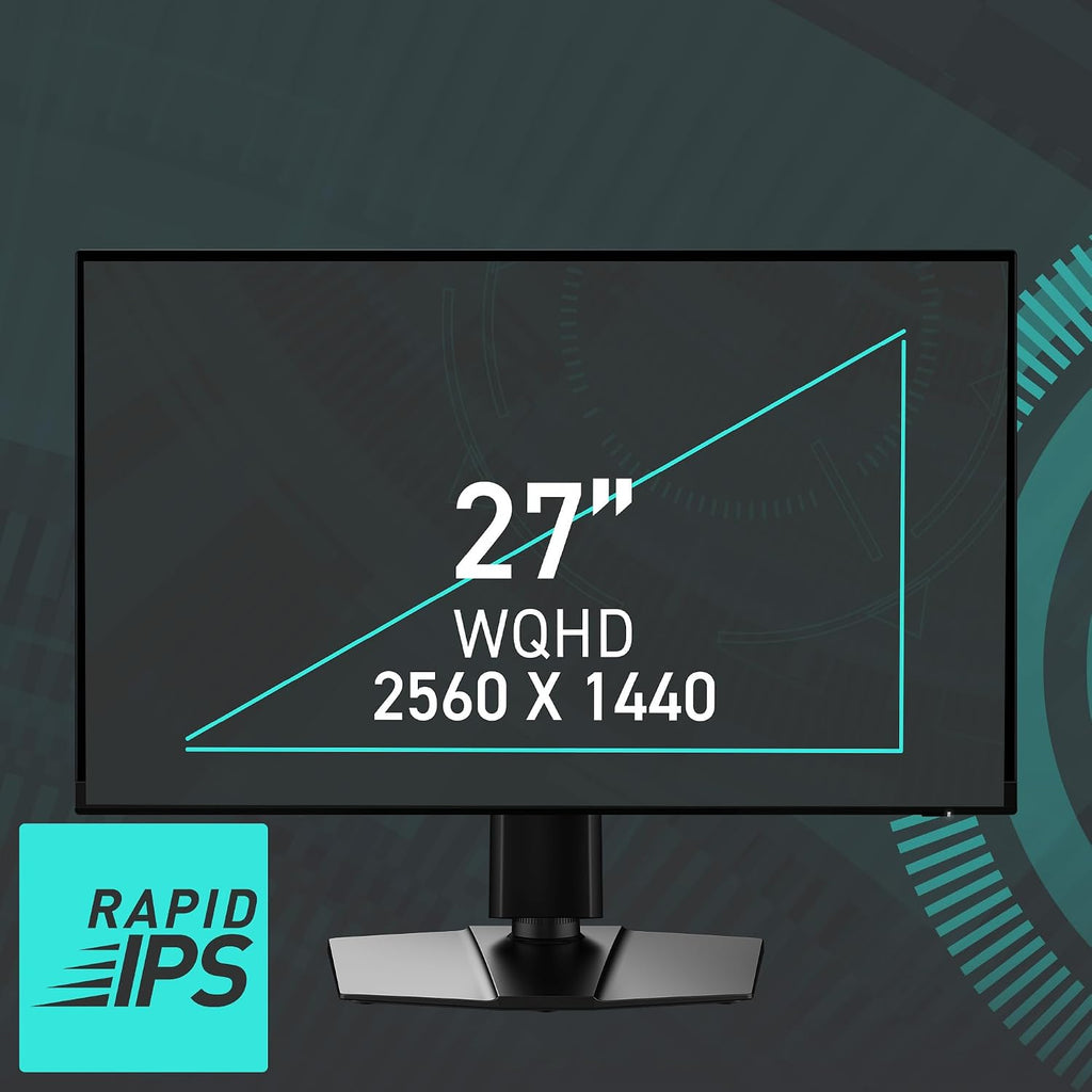 msi G272QPF E2 27-inch 2560 x 1440 (QHD) Computer Monitor, 180Hz, Adaptive Sync, HDMI, DisplayPort, VESA Mountable, Tilt, Height Adjustable, Speaker, 1ms, Black