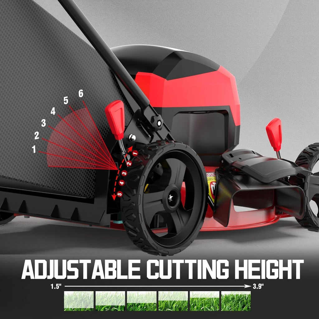 PowerSmart 17in Electric Lawn Mower 40V Cordless Mower with 4.0Ah Battery & Charge, Quiet, Lightweight, Foldable Handles