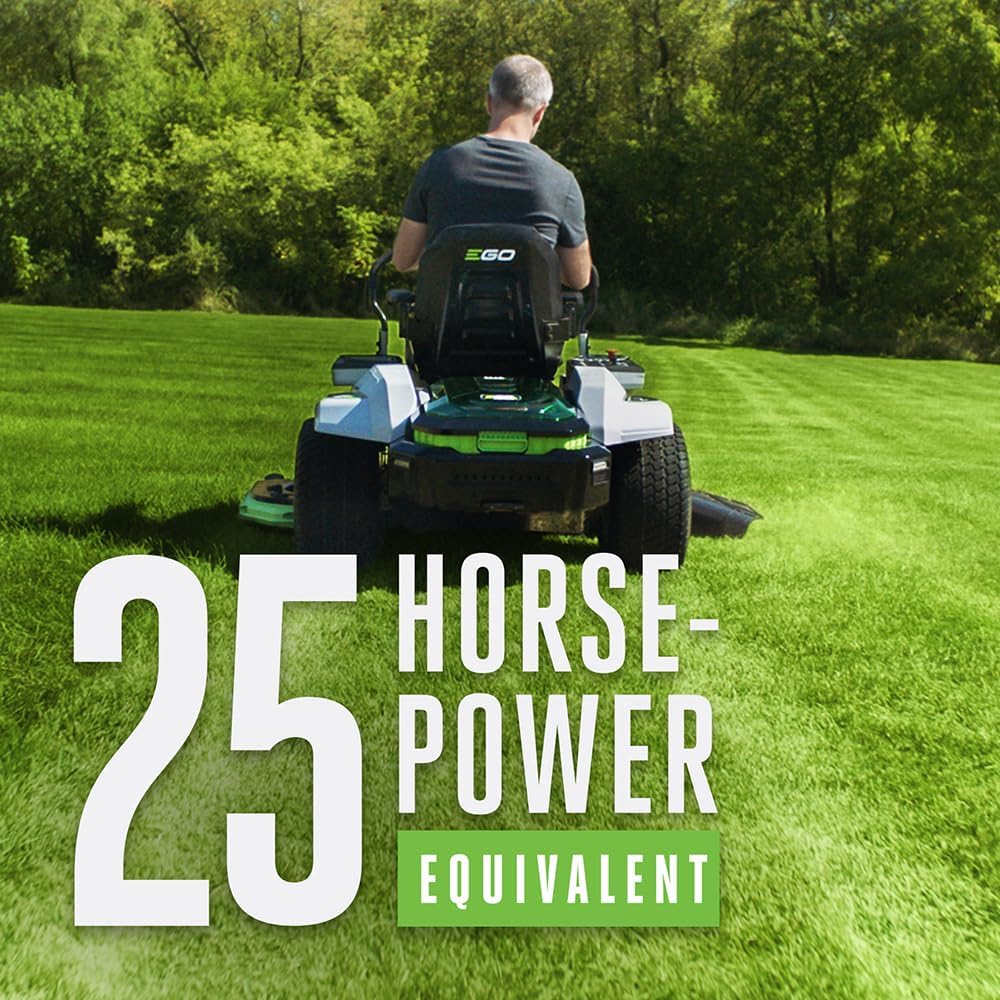 EGO Power+ Electric Riding Lawn Mower, 52' Deck with Zero Turn Radius, Includes (6) 56V 12.0Ah Batteries and Charger - ZT5207L