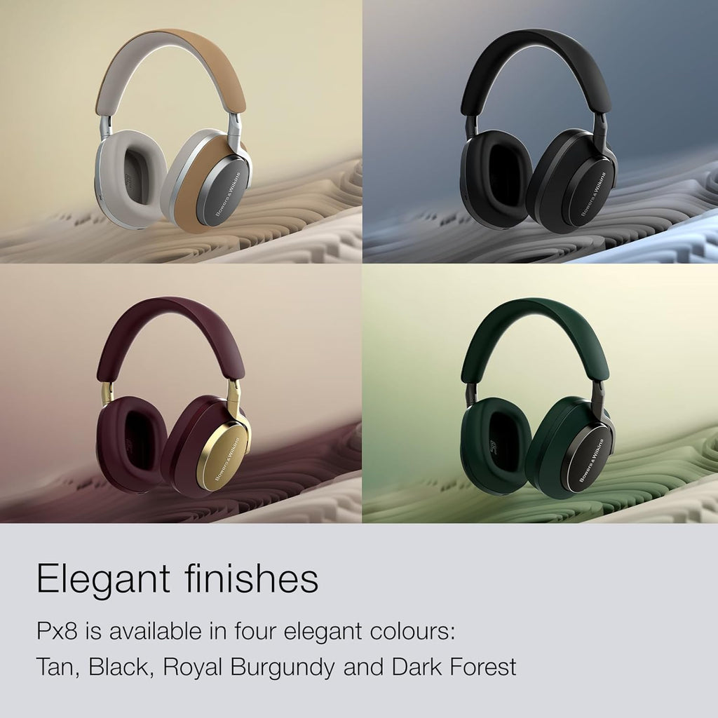 Bowers & Wilkins Limited Edition Px8 Over-Ear Bluetooth Headphones, Advanced Active Noise Cancellation Wireless Headphones, Luxurious Materials, 30-Hr Battery Life, 15-Min Quick Charging, Dark Forest