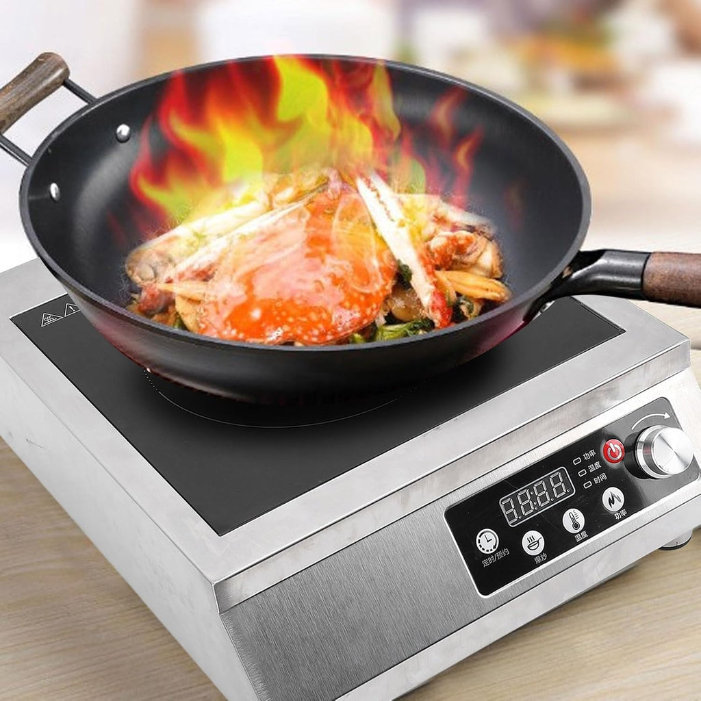 Portable Induction Cooktop,3500W Countertop Burner Induction Hot Plate Induction Cooker Electric Cooking Cooktop with Angle Control Panel for Kitchen Cooking (01)