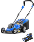 Wild Badger Power 40V 16″ Cordless Lawn Mower Brushless, 5,445 sq ft/0.125 ac,2×4.0Ah Battery & Fast Charger, 5-Position Height,for Small Residential Lawns