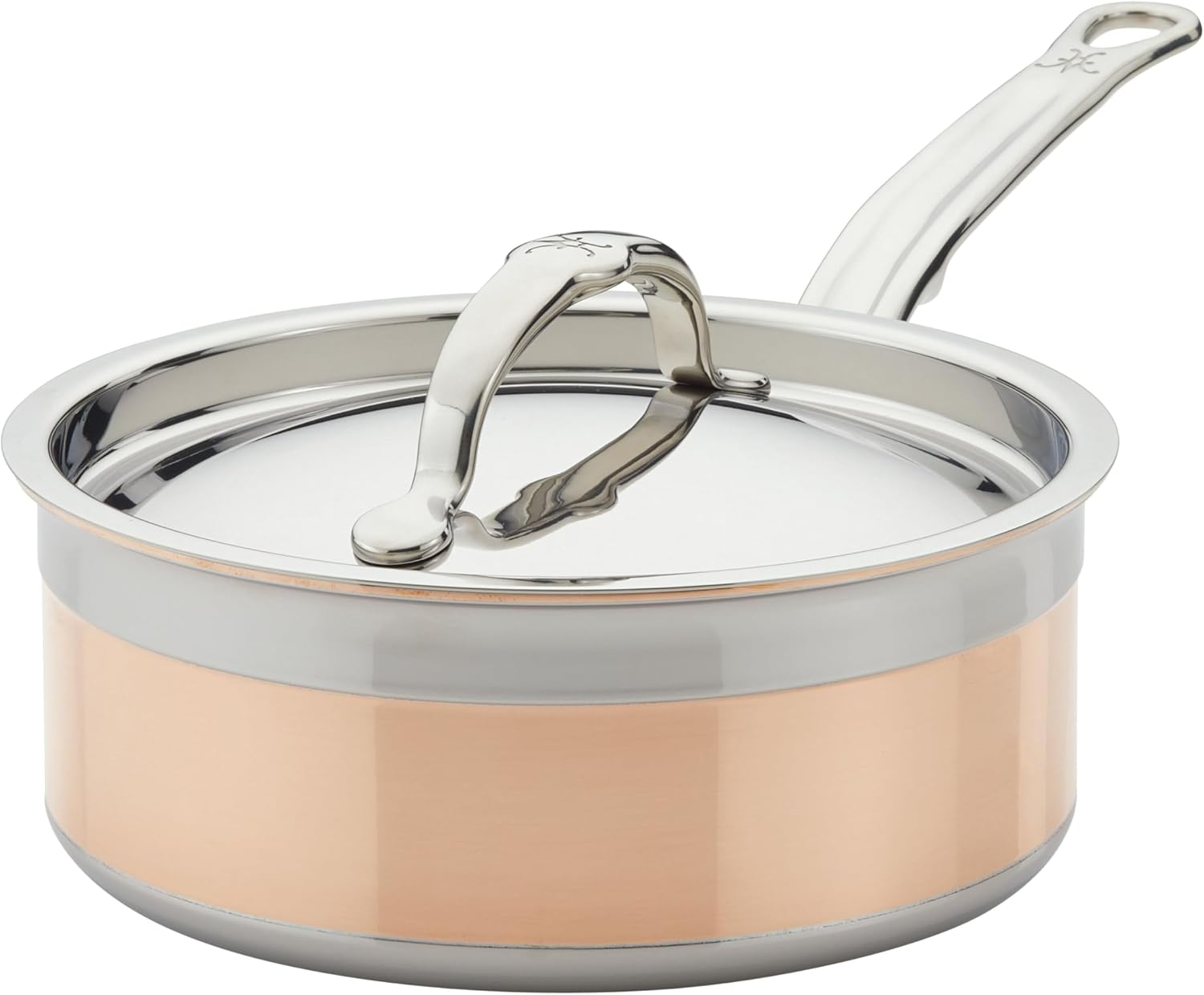 Hestan - CopperBond Collection - 100% Pure Copper Sauce Pan, Induction Cooktop Compatible, 2 Quart
