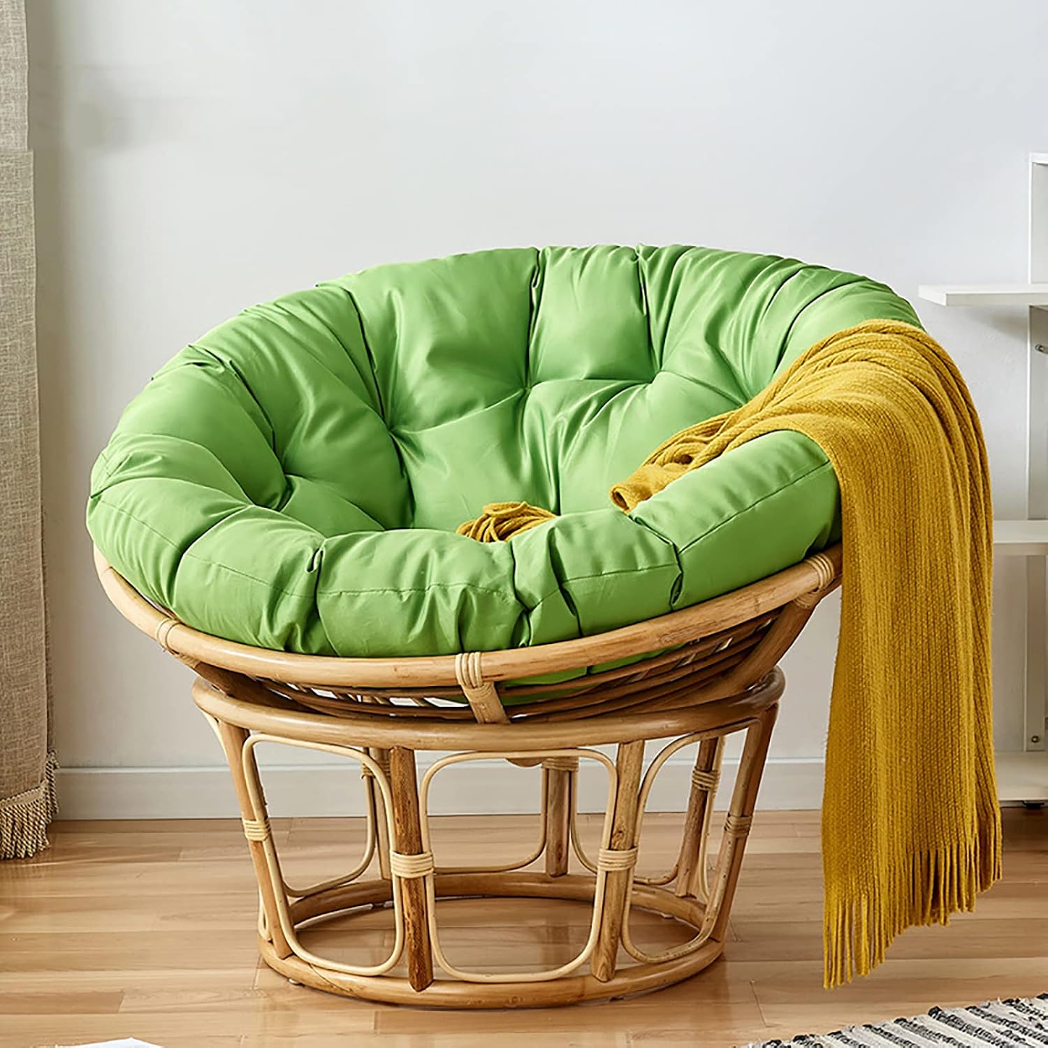 Rocking Outdoor Lounger Chair Chaise Lounge Zero Gravity Rocker,Premium Round Chair Cushion for Hanging Egg Chair Swing and Rocking Chair Thick and Overstuffed 15.74x15.74in