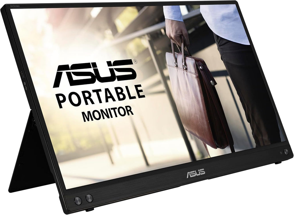 ASUS ZenScreen 15.6' 1080P Portable Monitor (MB16ACVR) - Full HD, IPS, Eye Care, Flicker Free, Blue Light Filter, Kickstand, USB-C Power Delivery, for Laptop, PC, Phone, Console