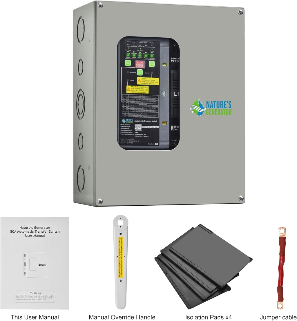 Nature's Generator RV 50A Automatic Transfer Switch UL Approved