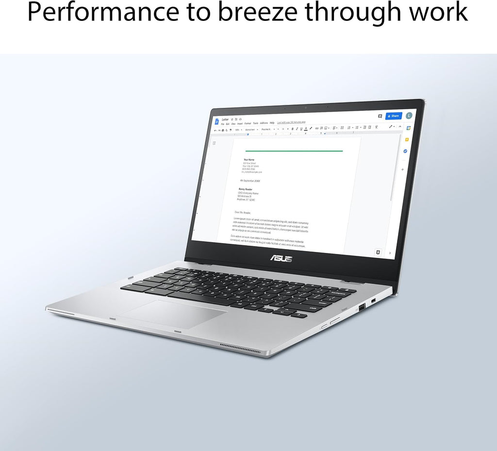 ASUS Chromebook Flip CX1 Convertible Laptop, 14' FHD NanoEdge 360-degree Touchscreen, Intel Celeron N4500 Processor, 128GB eMMC Storage, 8GB RAM, ChromeOS, Transparent Silver, CX1400FKA-AS88FT