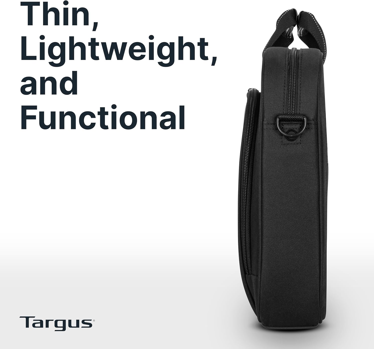Targus Classic Slim Laptop Bag - Ergonomic Briefcase and Messenger Bag - Spacious Foam Padded for Laptops and Under