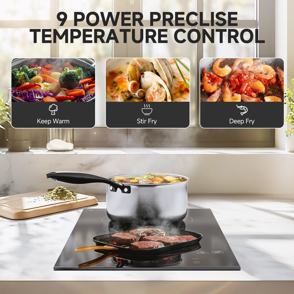 AMZCHEF Induction Cooktop 2 Burners & AMZCHEF Portable-Induction-Cooktop-2-Burner