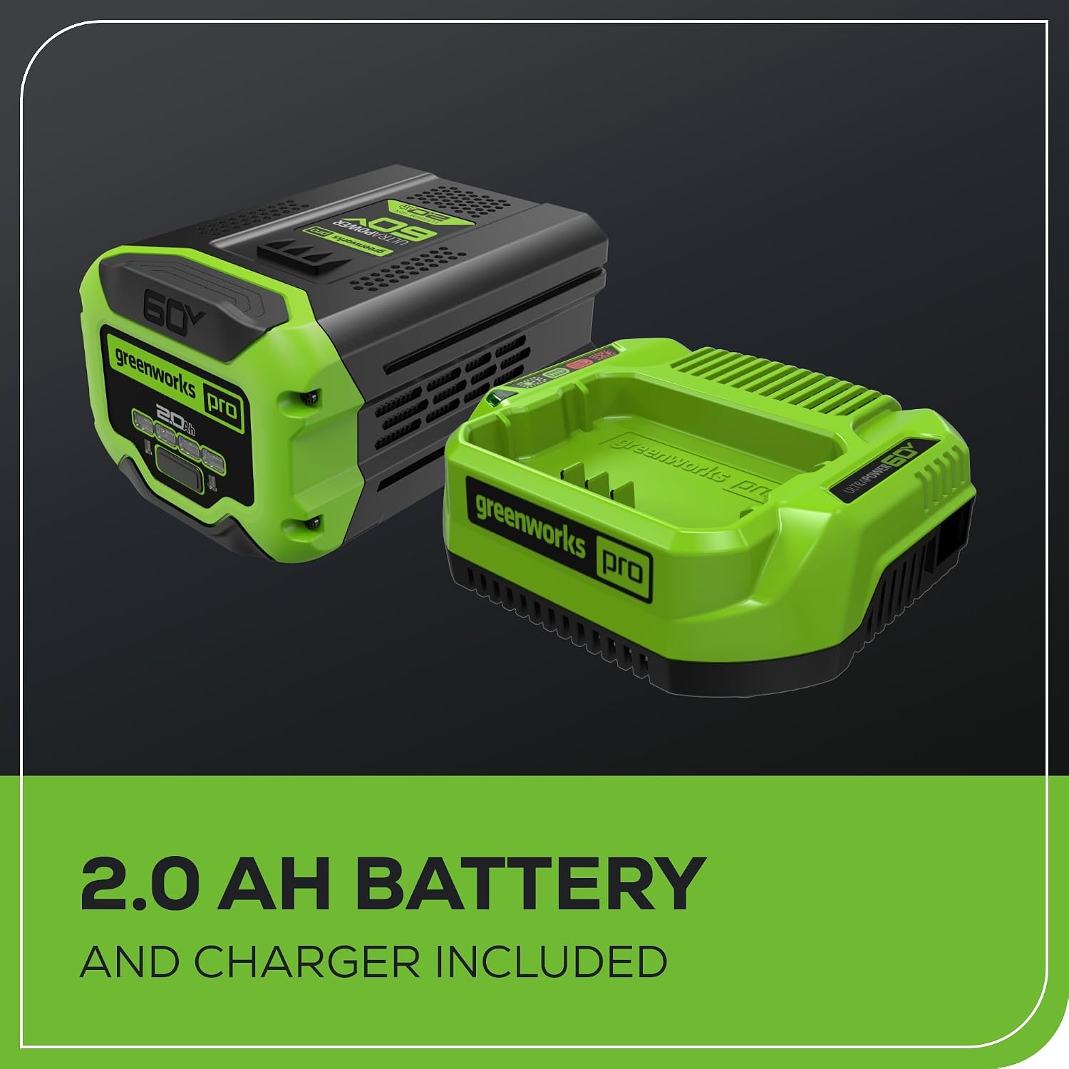 Greenworks 60V 8' Brushless Cordless Edger with 2.0Ah Battery & Charger – Tool-Free Depth Adjustment, Lightweight Lawn Edging Tool, 4-Year Warranty