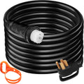 VEVOR 30 FT 50 Amp Generator Extension Cord STW 6/3 + 8/1, 125V 250V Generator Power Cord N14-50P & SS2-50R & CS6364 Twist Lock Connectors