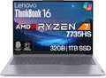 Lenovo ThinkBook 16 G7 Business Laptop, 16' FHD+, AMD Ryzen 7 7735HS, 32GB DDR5, 1TB NVMe, WiFi 6E + BT, Backlit KB, Fingerprint Reader, HD Webcam, Win 11 Pro