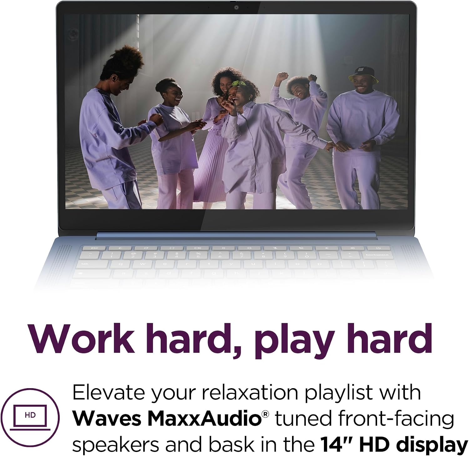 Lenovo IdeaPad Slim 3 Chromebook Laptop - 2024 - Lightweight Laptop - Waves MaxxAudio® Speakers - 14' HD Display -720p Camera - 4GB Memory - 64GB Storage - MediaTek Kompanio 520 - Abyss Blue