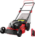 PowerSmart 21' Self-Propelled Lawn Mower with 140cc Briggs & Stratton Engine - Heavy-Duty Steel Deck, 6 Cutting Heights, 3-in-1 Mulching System