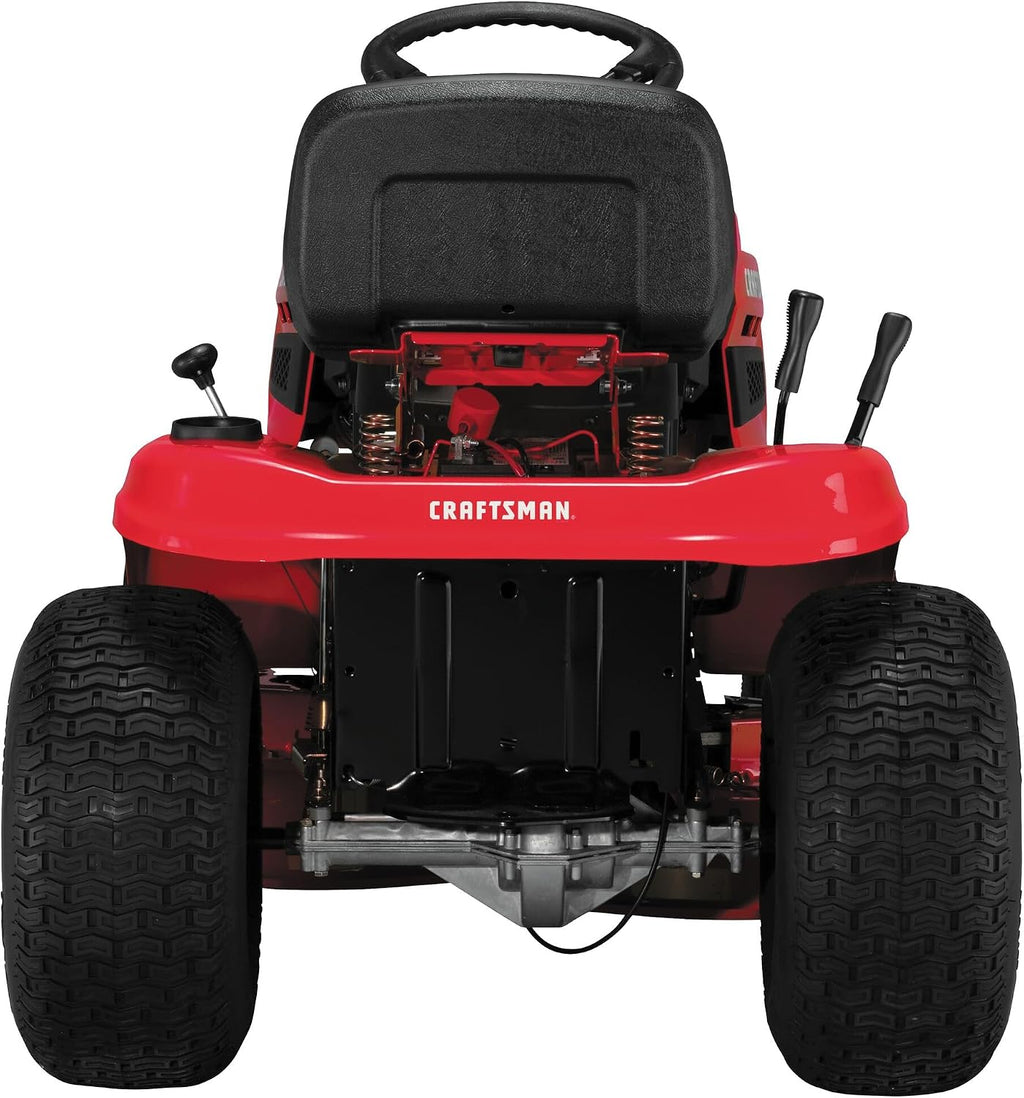 CRAFTSMAN 36' Gas Riding Lawn Mower with 11.5 HP* Briggs and Stratton Single-Cylinder Engine, Gas Lawn Tractor with 7-Speed Transmission, Red/Black (13AC77XYA93)