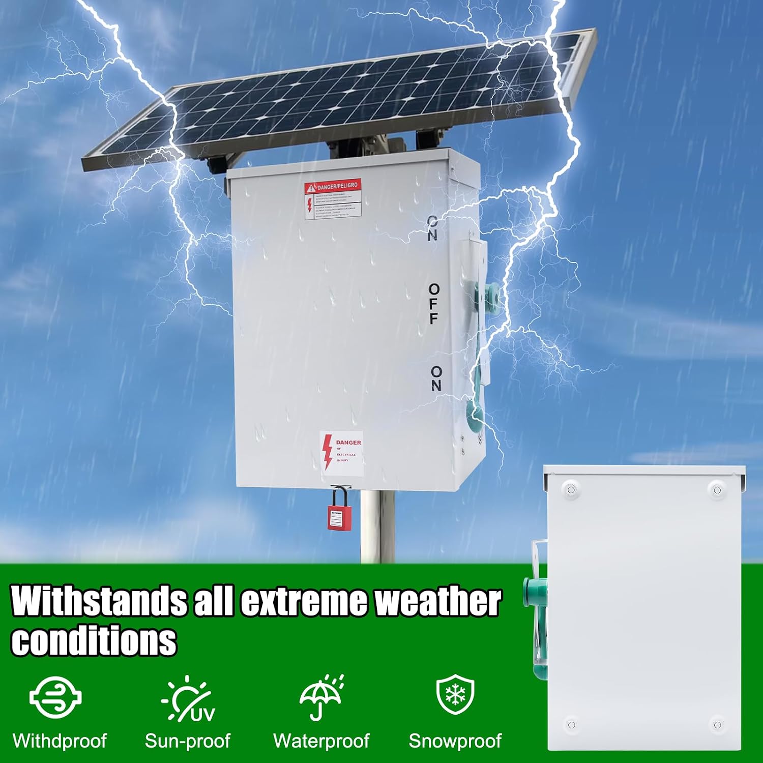 200A Generator Transfer Switch General Duty Double-Throw Safety Switch 48000W, 120/240-Volt 200 Amps Manual Transfer Switch Compact Design NEMA 3R Rainproof Non-fusible Two-Pole Three-Wire