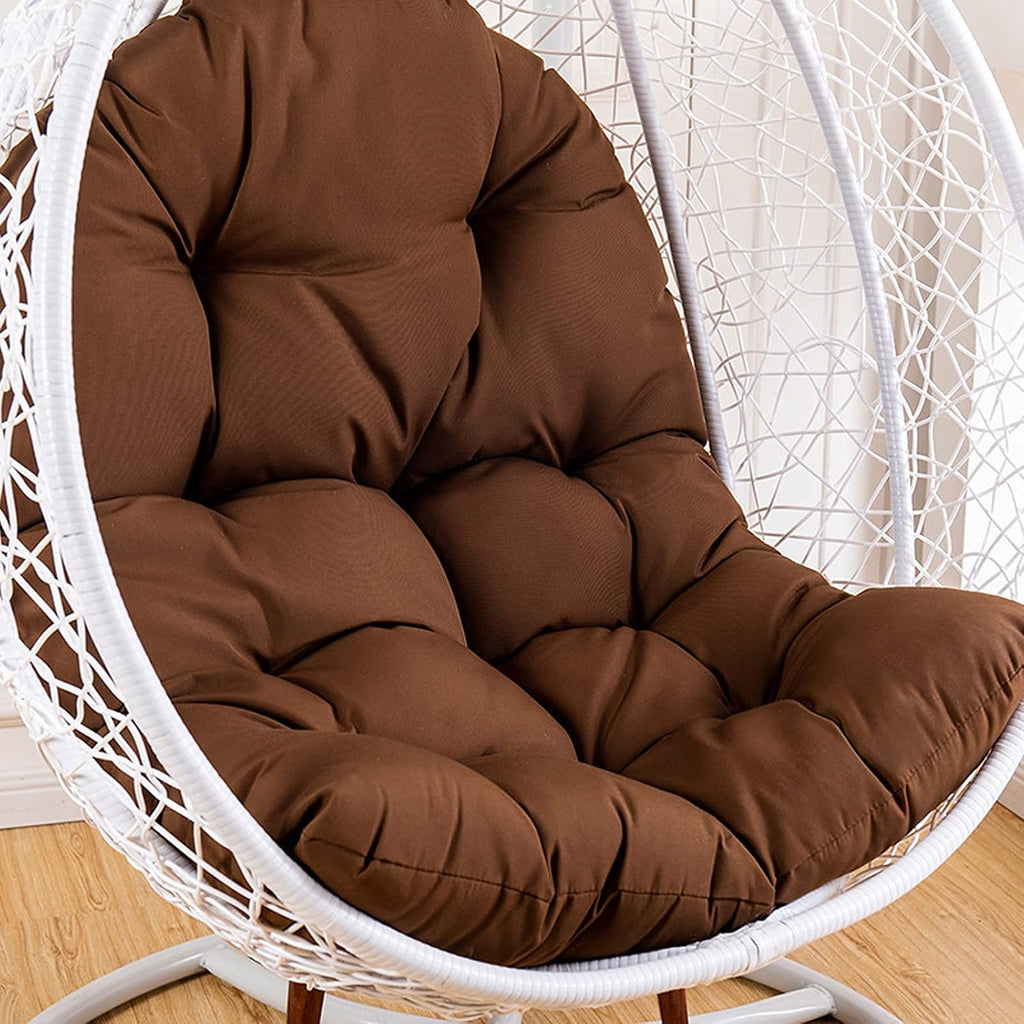 Hanging Nest Swing Chair Cushion Replacement, Outdoor Patio Garden Egg Rocking Chair Basket Seat Cushion Only, Meditation Cushion Floor, Does Not Include Chair and Stand(Color:Brown)