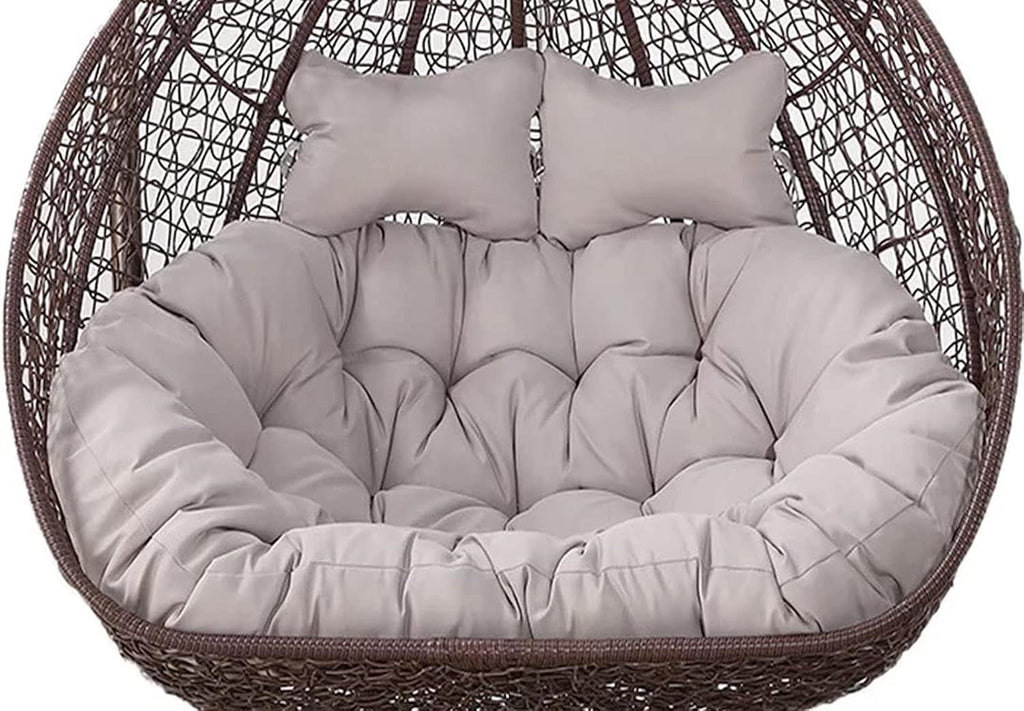 Replacement Double Egg Chair Cushion Outdoor Patio Wicker Loveseat Hanging Swing Egg Chairs for 2 Persons Ideal for Patio Backyard Balcony - Hammock Swing Chair Cushion