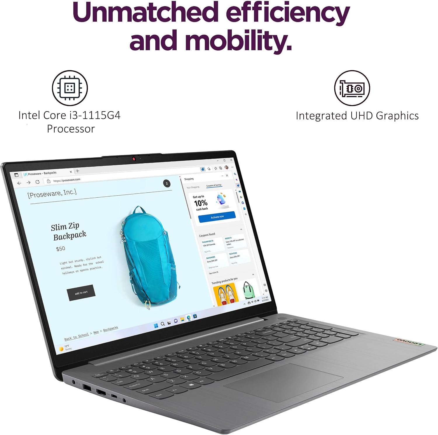Lenovo IdeaPad 3 15.6' FHD Touchscreen Laptop (16GB RAM, 512GB SSD, Intel Core i3) for Home & College Student, Narrow Bezel, Webcam, 12-Hour Long Battery Life, NumPad, IST SD Card, Win 11 Home in S