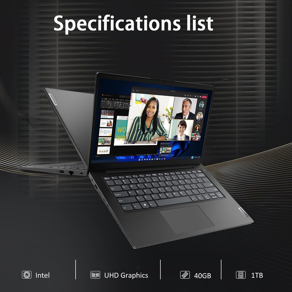 Lenovo V14 Gen 4 Business Laptop (14' FHD Anti-Glare, Intel 10-Core i7-13620H, 40GB RAM, 1TB SSD), Webcam with Privacy Shutter, Ethernet, Wi-Fi 6, HDMI, Bluetooth, Win 11 Home w/ Copilot, Black