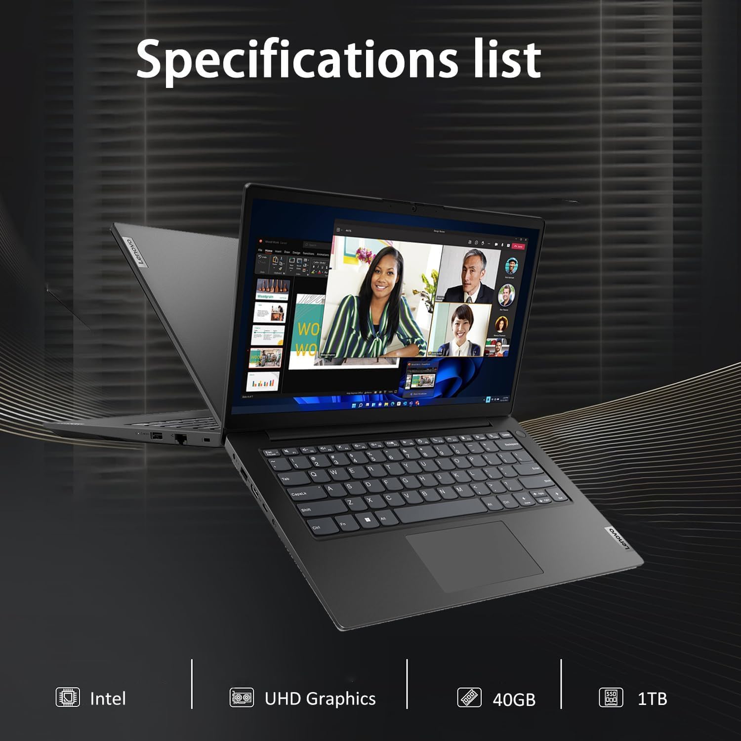 Lenovo V14 Gen 4 Business Laptop (14' FHD Anti-Glare, Intel 10-Core i7-13620H, 40GB RAM, 1TB SSD), Webcam with Privacy Shutter, Ethernet, Wi-Fi 6, HDMI, Bluetooth, Win 11 Home w/ Copilot, Black