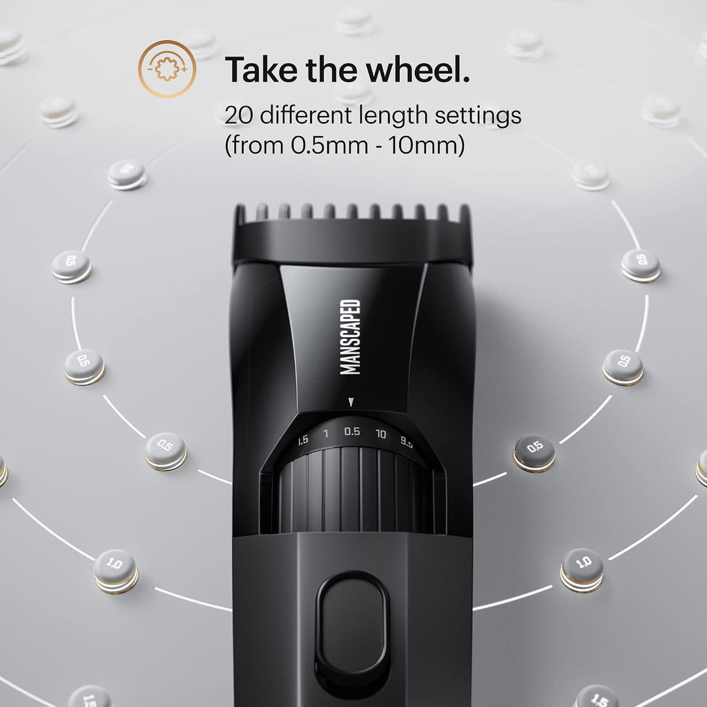 MANSCAPED® The Beard & Dome Bundle Includes: The Beard Hedger® Premium Trimmer, Adjustable Blade Length & The Dome Shaver™ PRO Head Shaver for Bald Men with SkinSafe® & FlexAdjust Technology